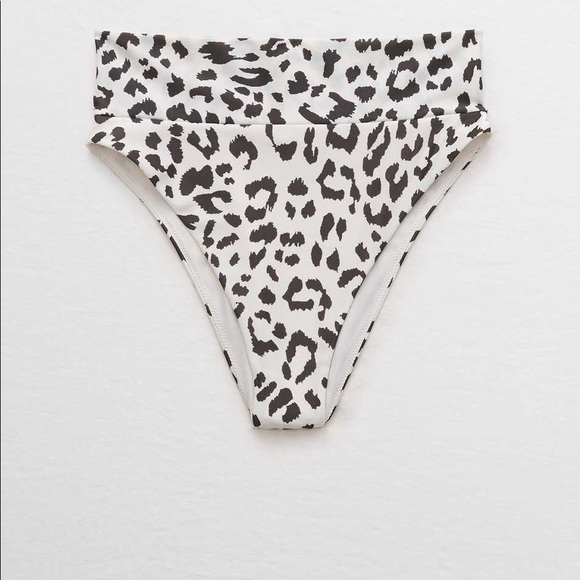 **Aerie High Cut Cheeky Cheetah Print Bikini Bottoms | Women's Swimwear** - Picture 1 of 4